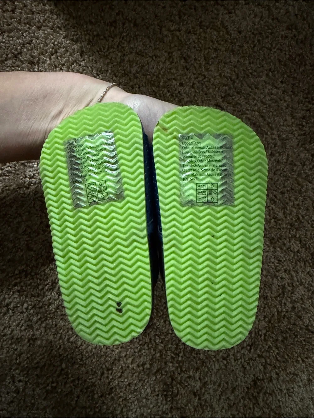 Janie and Jack Boys Blue Perforated Slide Sandals
